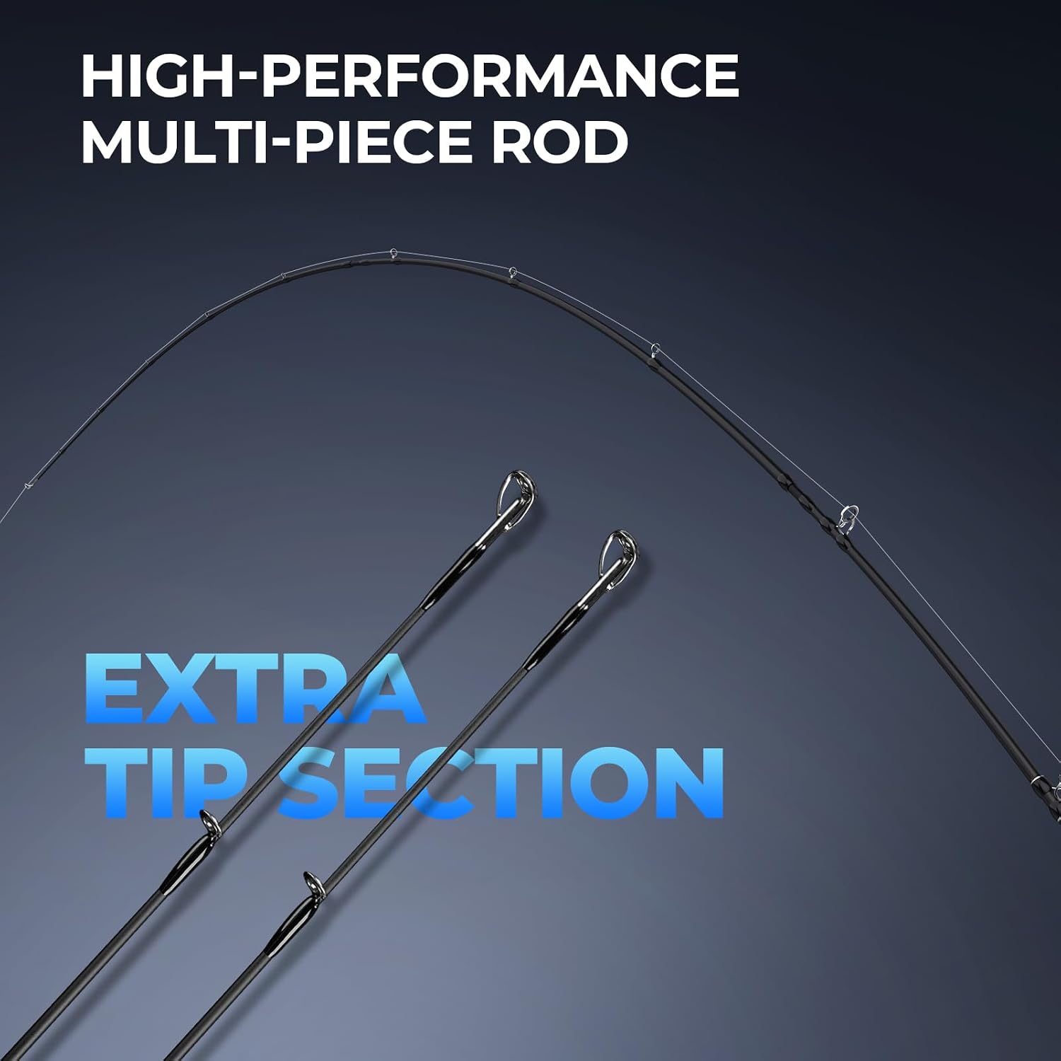 KastKing Spartacus Passage Travel Fishing Rods, Portable 4-Piece Spinning & Casting Rods, Extra Twin-Tip, IM7 Graphite Blanks, Stainless Steel Guides with Zirconium Oxide Rings, EVA Handle
