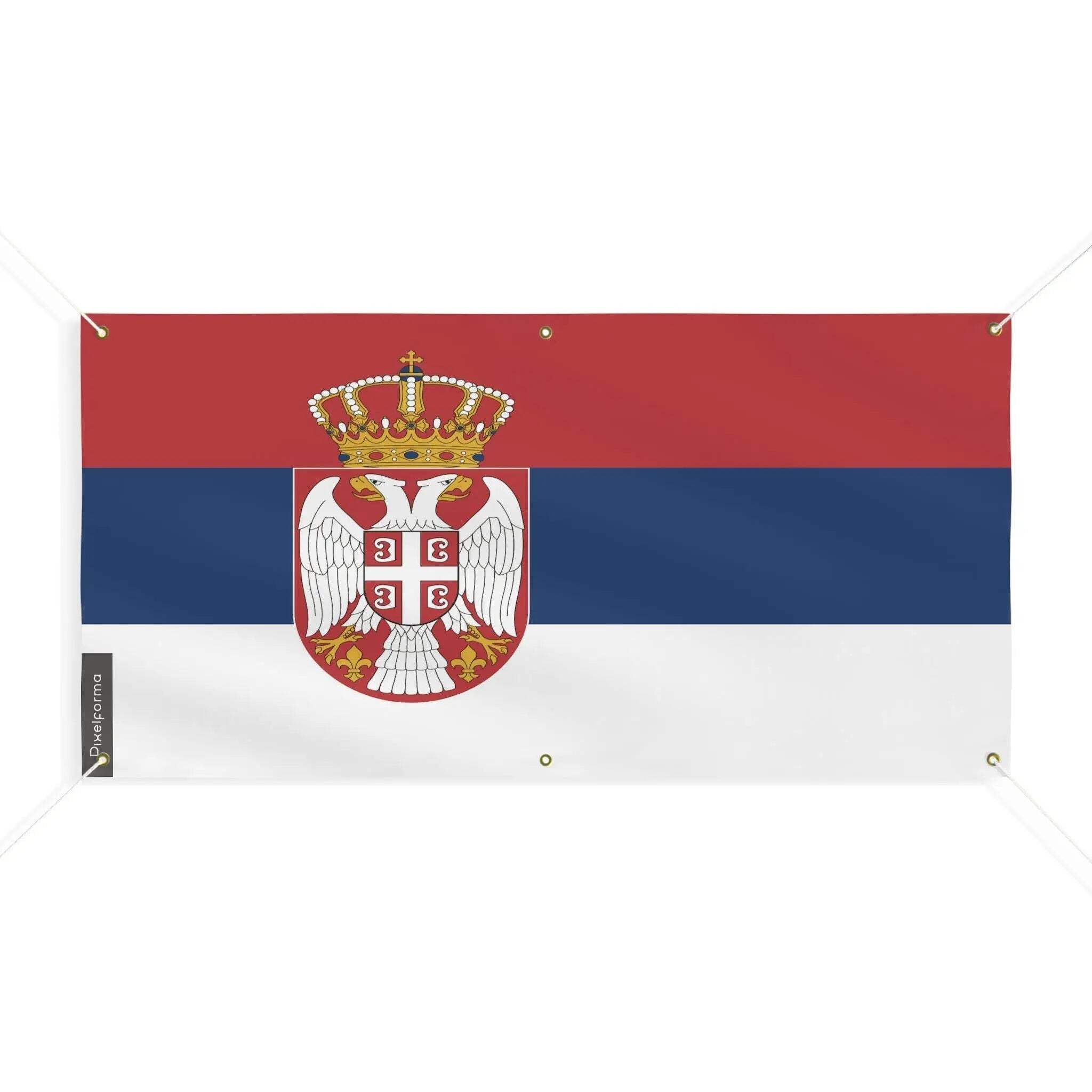 Drapeau de la Serbie 190x380cm idéal pour animer les rassemblements et événements culturels