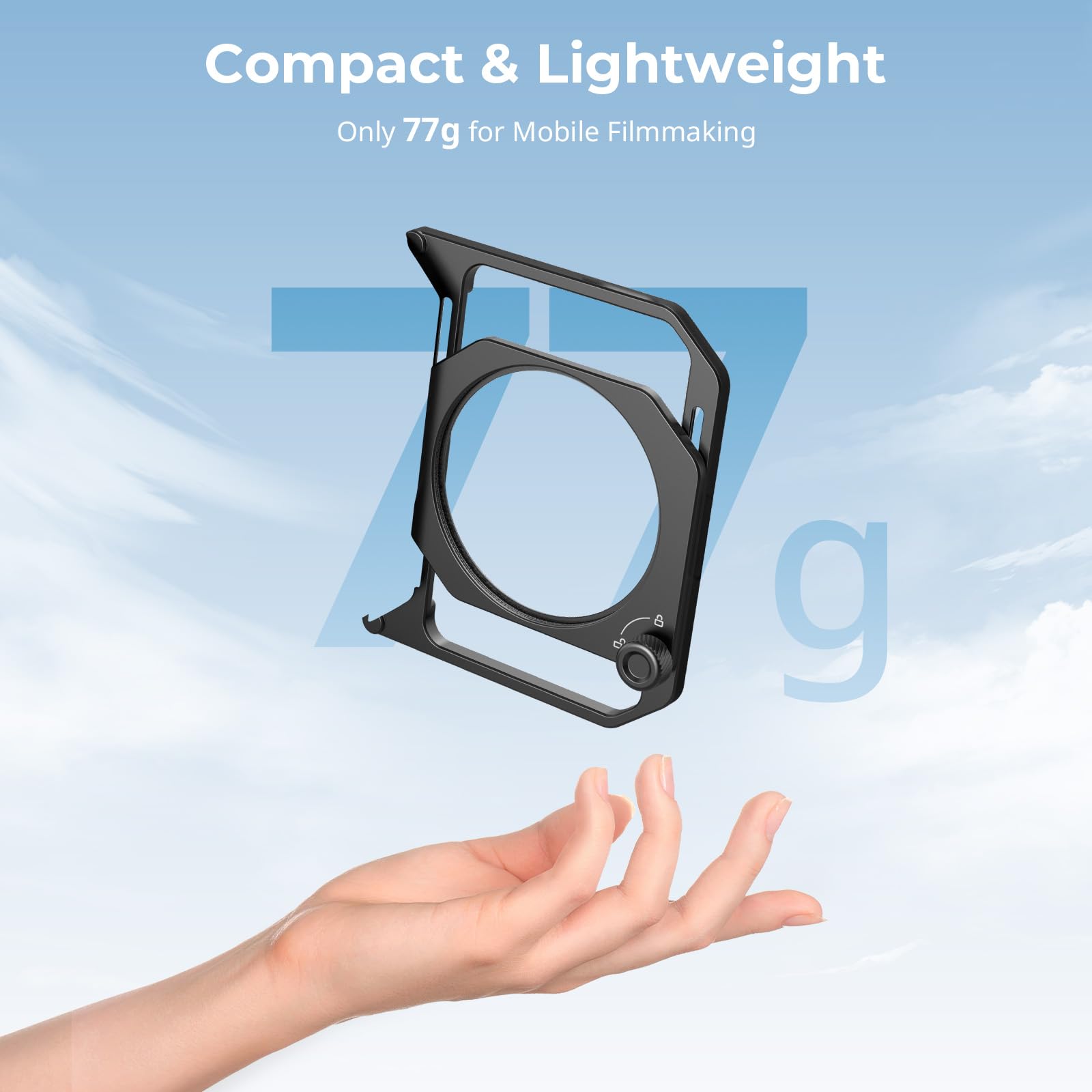 SMALLRIG Adaptateur de Filtre 67 mm avec Pare-Soleil Amovibles pour Cage de Téléphone Universelle 4704/4597/5275/5276/4299B, pour iPhone, pour Samsung et Smartphones - 5277