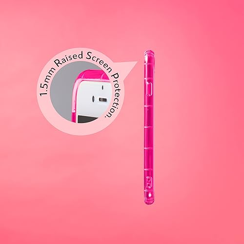 Miniatura 4 de SteepLab Funda con resaltador neón para iPhone SE (2022, 2020, pantalla de 4.7 pulgadas), iPhone 8 y iPhone 7, funda Grippy Jelly con bolsillos