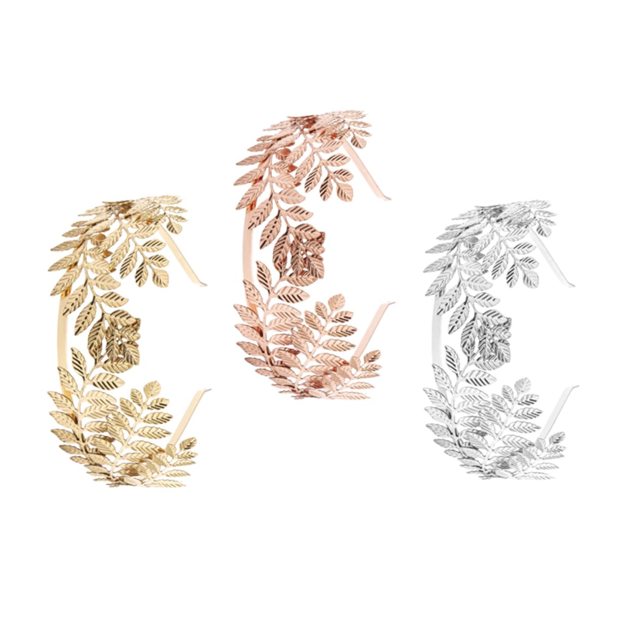 FRCOLOR 9stücke Blätterform Haarreif Für Braut Kopfband Gold Silber Und Roségold Kreativer Haarschmuck Für Hochzeiten Und Besondere Anlässe