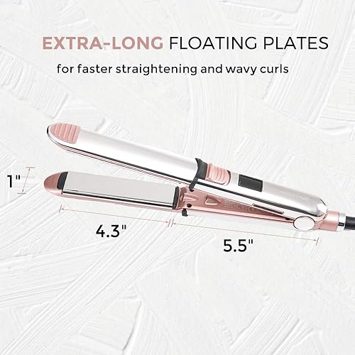 2-in-1 Titanium Ionic Flat Iron,Professional Hair — alternate color or size variant on Amazon