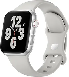 Silicone Band Compatible with Apple Watch Bands for Women 40mm 44mm 45mm 46mm 38mm 41mm 42mm 49mm Ultra Men, Sport Strap for iWatch Bands Series 10 9 8 7 6 5 4 3 SE