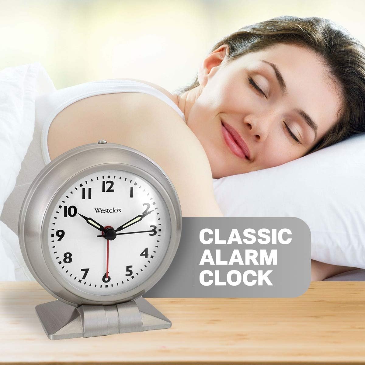 Amazon.com: Westclox Classic Alarm Clock – Silver Finish, 4.75W x