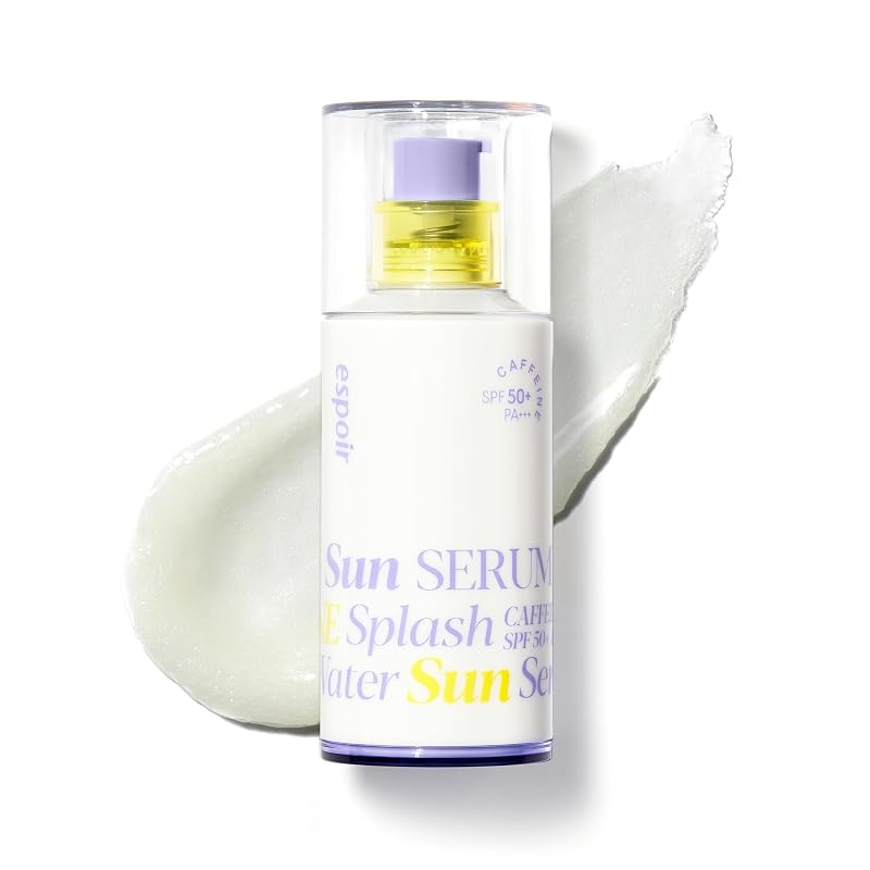 Protetor solar facial em sérum espoir Water Splash SPF50+ PA+++ com cafeína 3,000ppm, acabamento transparente, 50 mL