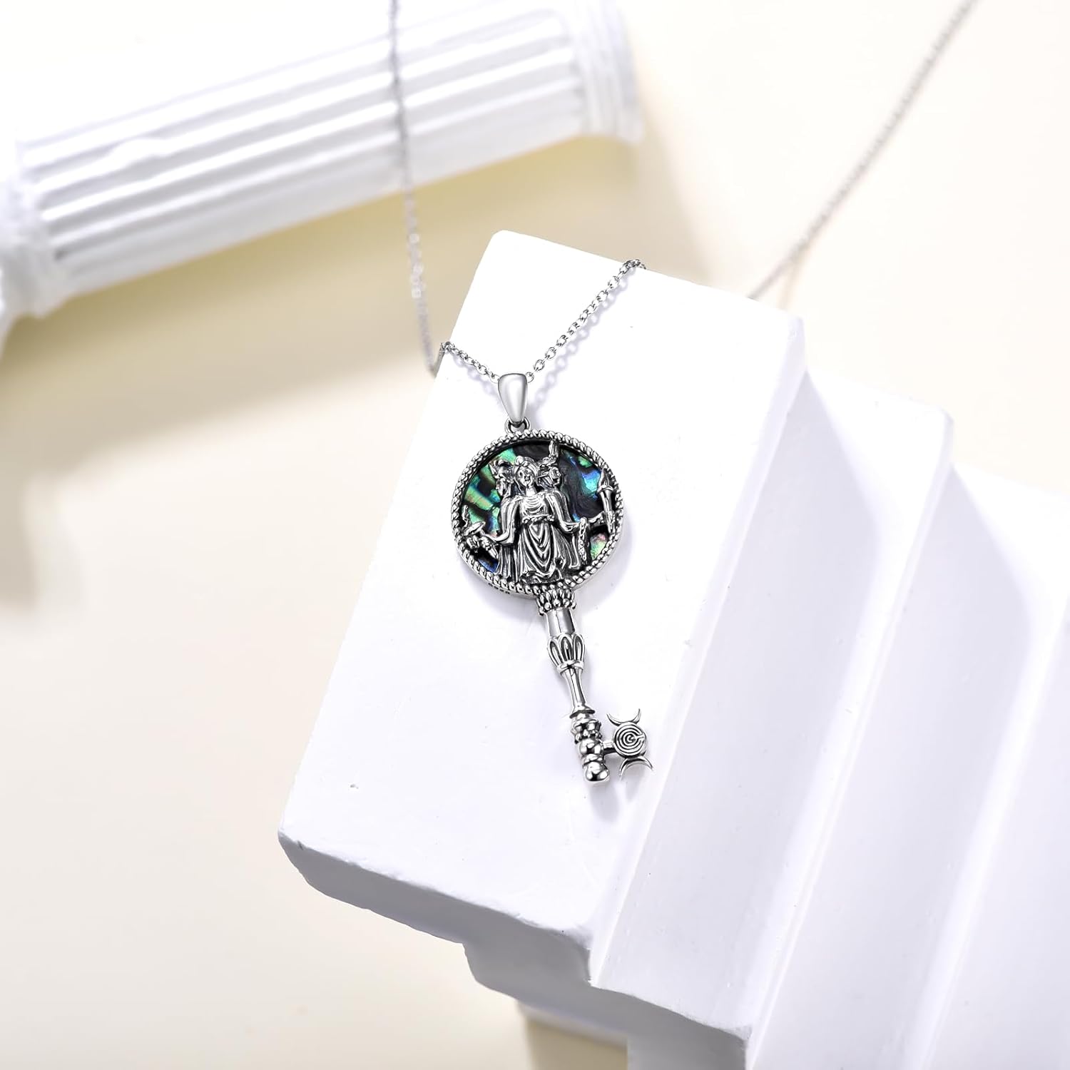 MONGAS Hecate/Lilith Necklace Sterling Silver Hecate Key Pendant Necklace Witchy Jewelry Hecate for Women - Image 4