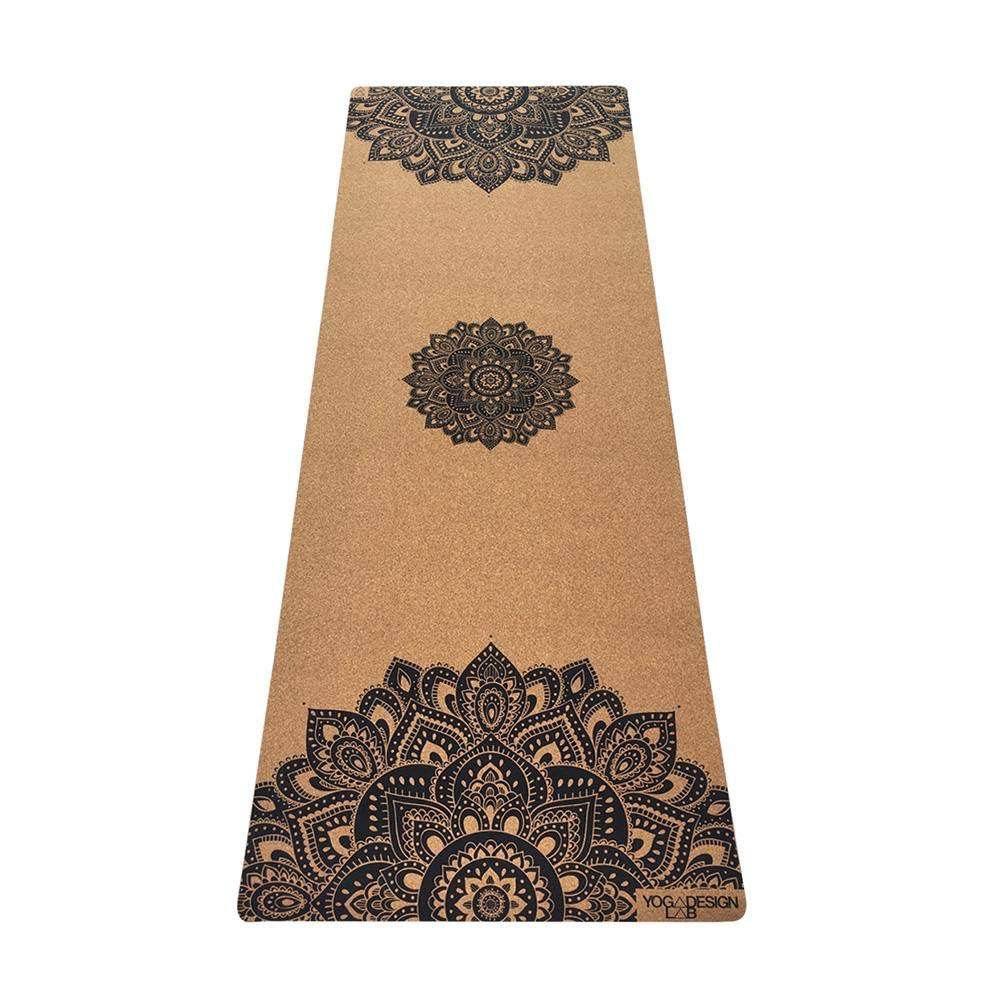 YOGA CORK MAT 5.5mm MANDALA BLACK