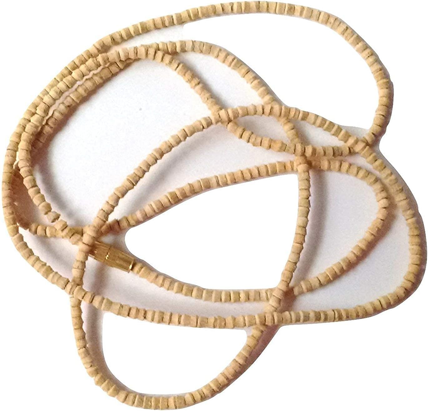 FIRMUSFIRMUS Women Tulsi Mala/Rosary - Vaishnav Tulsi Kanthi Mala/Round Shaped Beads Necklaces - Double Round - Vrindavan