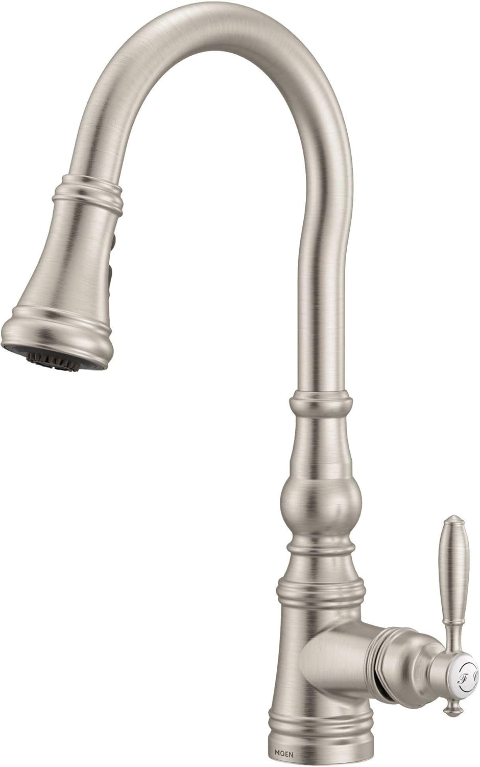 Moen Weymouth Spot Resist Stainless Shepherd's Hook Pulldown Kitchen Faucet Featuring Metal Wand with Power Boost, S73004SRS - Image 9