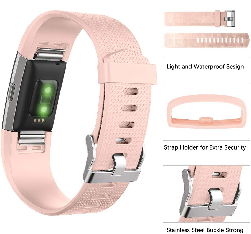 GEAK Bands for Fitbit Charge 2, Adjustable Sports Wrist Bands for Fitbit Charge 2, Small Large