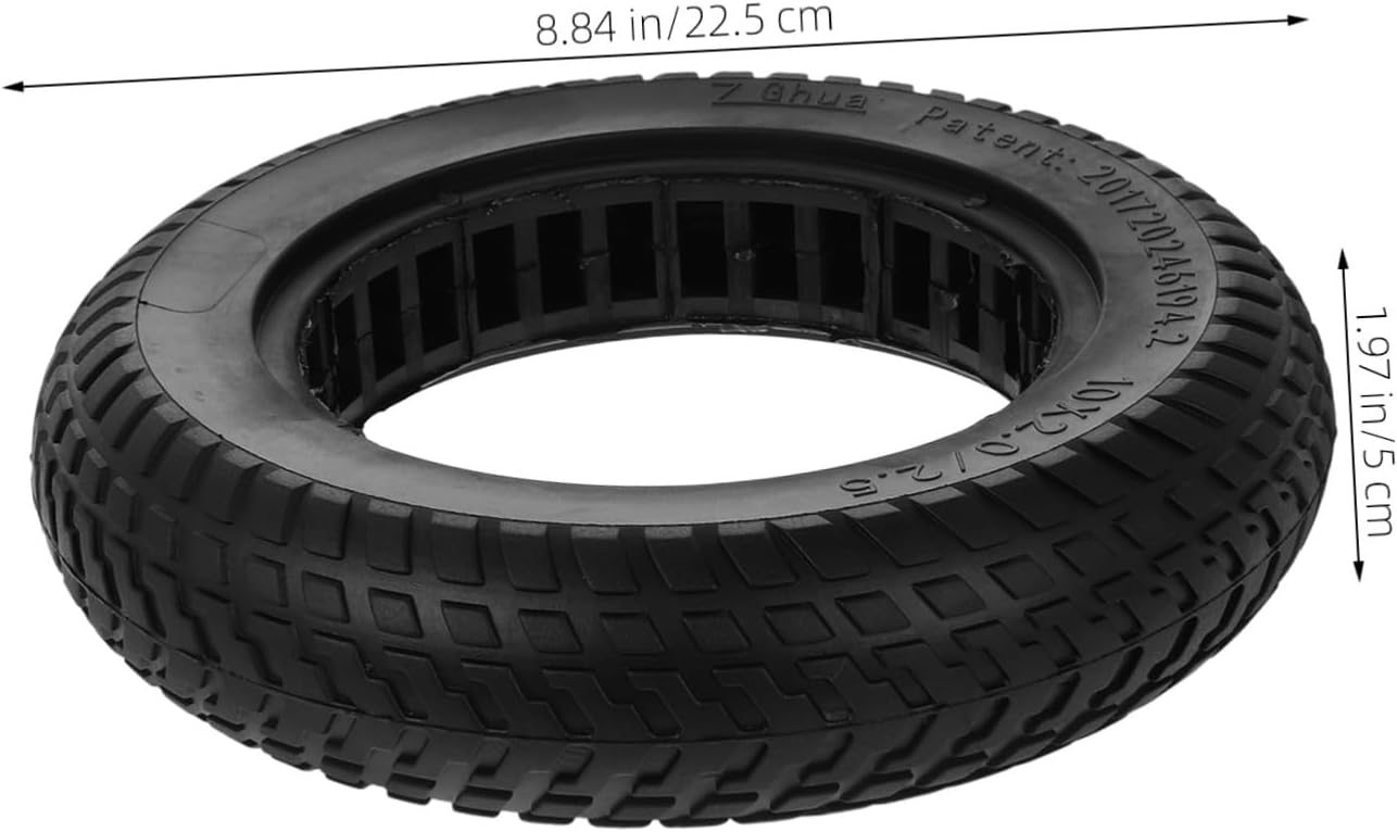 Honeycomb Rubber Tire for Electric Scooters Explosion Shock Absorbing Solid Wheel Replacement Anti-Slip Scooter Tire for and Safety