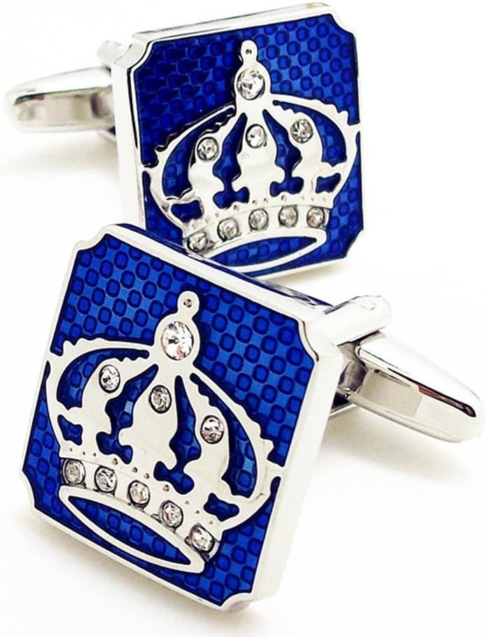 Covink® Crown Cufflinks with a Presentation Gift Box Fashion Cufflinks Crown Valentines-day Cuff Buttons