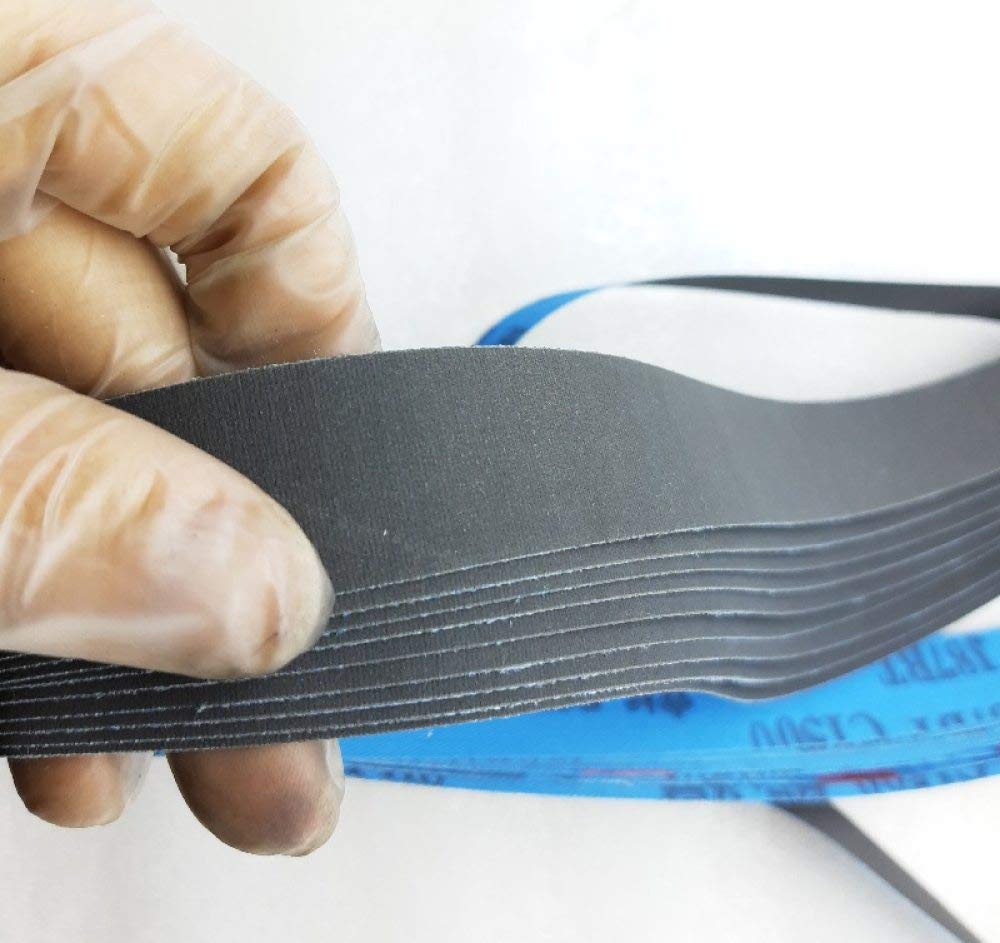 Kozelo 10 Pcs Cinture Di Levigatura 3/8 X 21 Pollici Grana 40 Zirconia - Foto 4