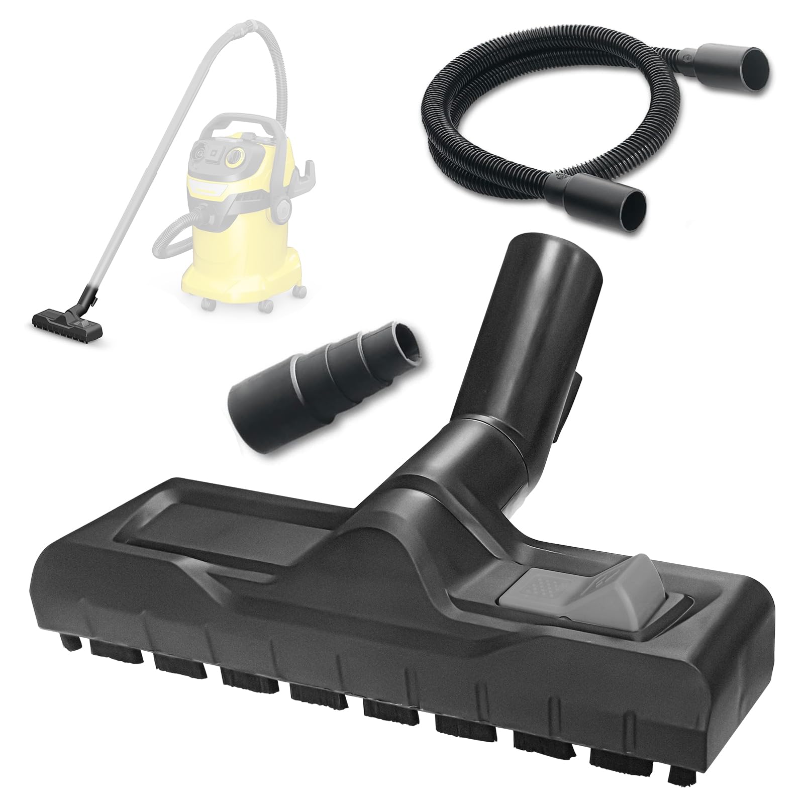 Brosses de sol Kärcher WD5 WD3 WD4 WD6 35mm, embout aspirateur rechange tapis et sols durs gris
