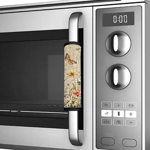 Vista 53 de Juego de 6 fundas protectoras para manijas de puerta de refrigerador con diseño de esqueleto divertido, guantes de cocina para nevera, microondas