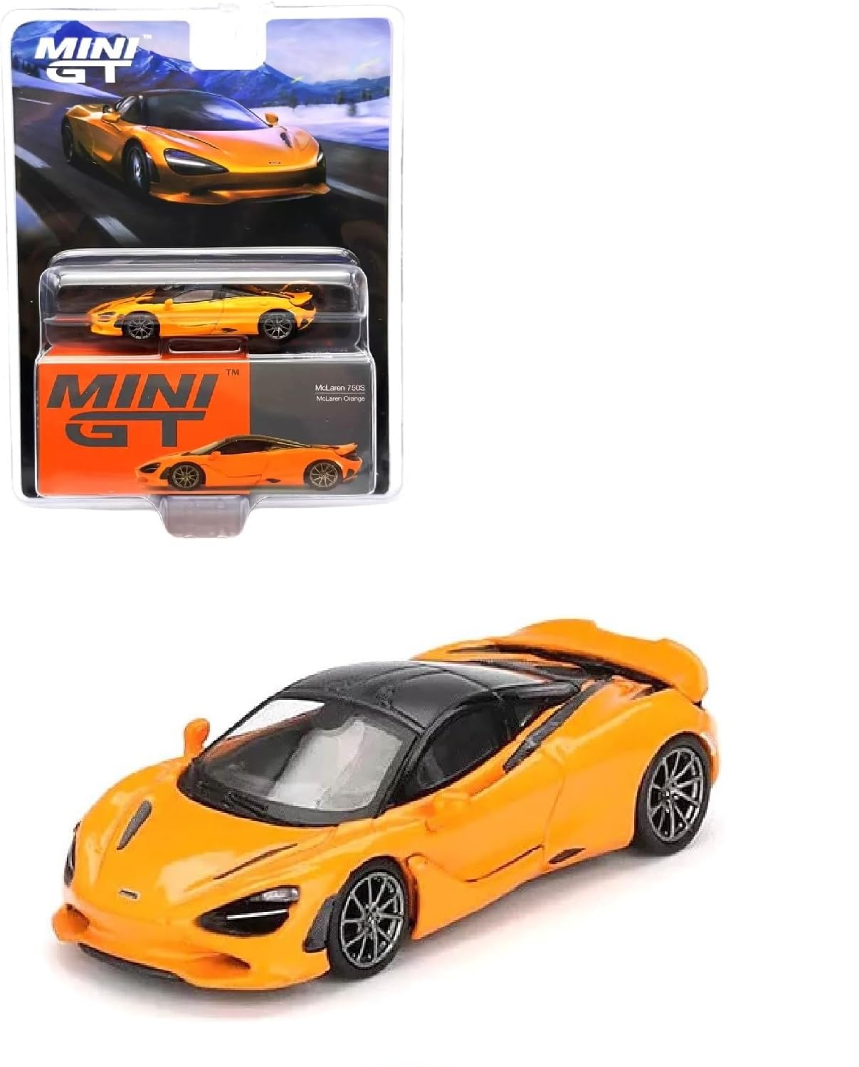 Diecast Collectibles Model Car Compatible with Mini GT 1:64 (2.75") McLaren 750S McLaren Orange Limited Edition MGT00814