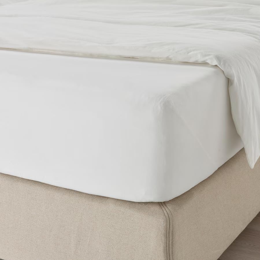 100% microfiber fitted sheet - solid (WHITE, SUPER KING 200X200)