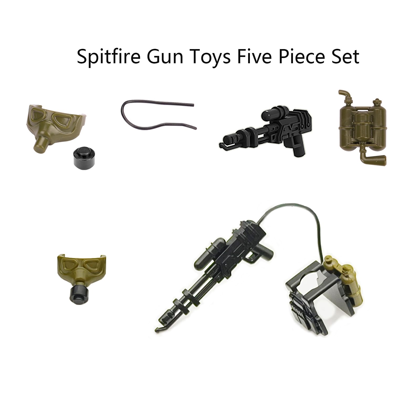 Military SWAT Weapons Pack - Army Building Block Accessories & Gear
