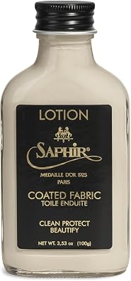 Saphir Medaille dOr Coated Fabric Lotion 100ml Cleans & Protects Coated Canvas, PVC & Patent Materials Preserves Color, Logos & Finish for Designer Bags & Accessories
