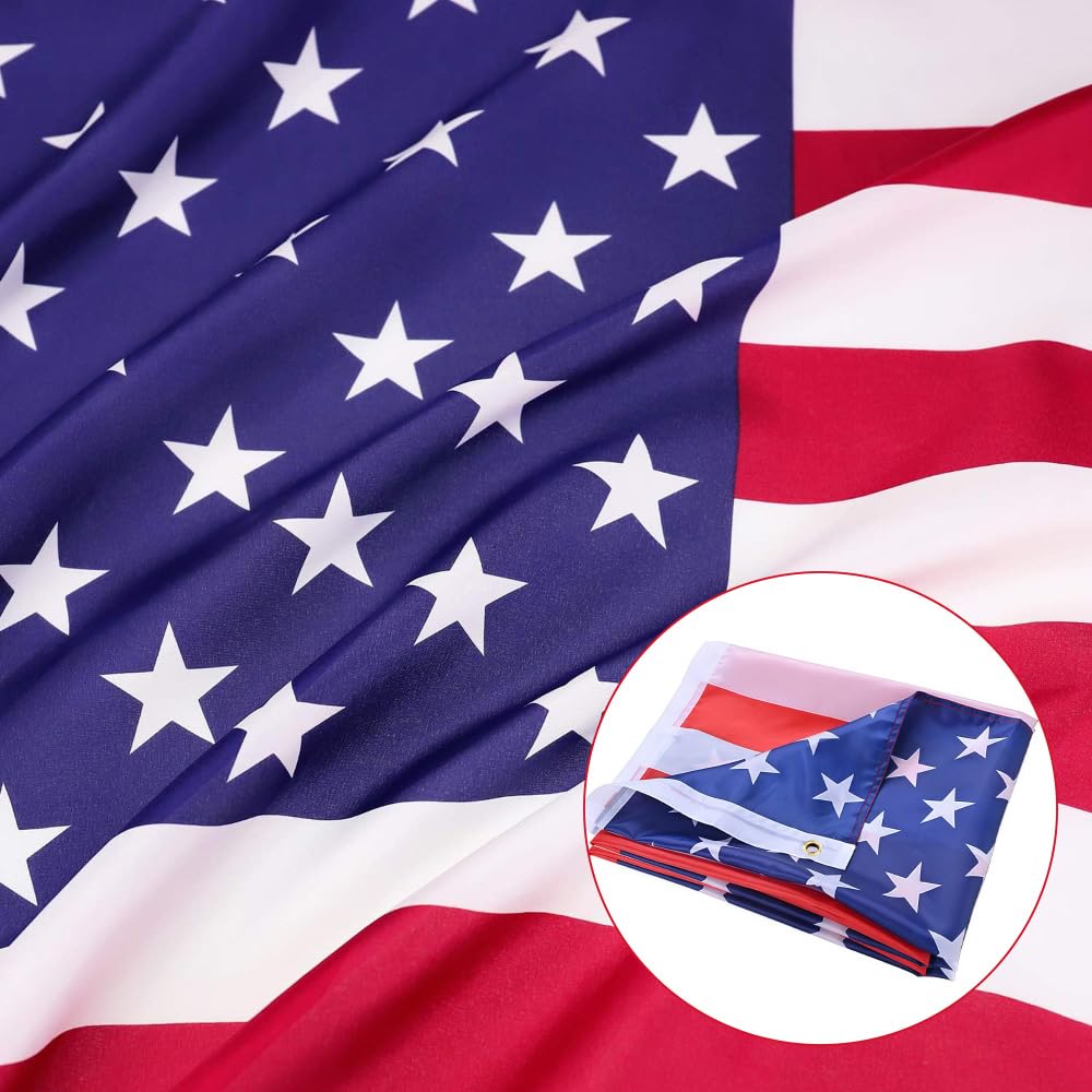 5ft x 3ft American Flag 90 x150cm United States National with Two Brass Grommets Large Flag of for Festival Party Sport Events Gardens Home Indoor and Outdoor USA Decoration - Image 4
