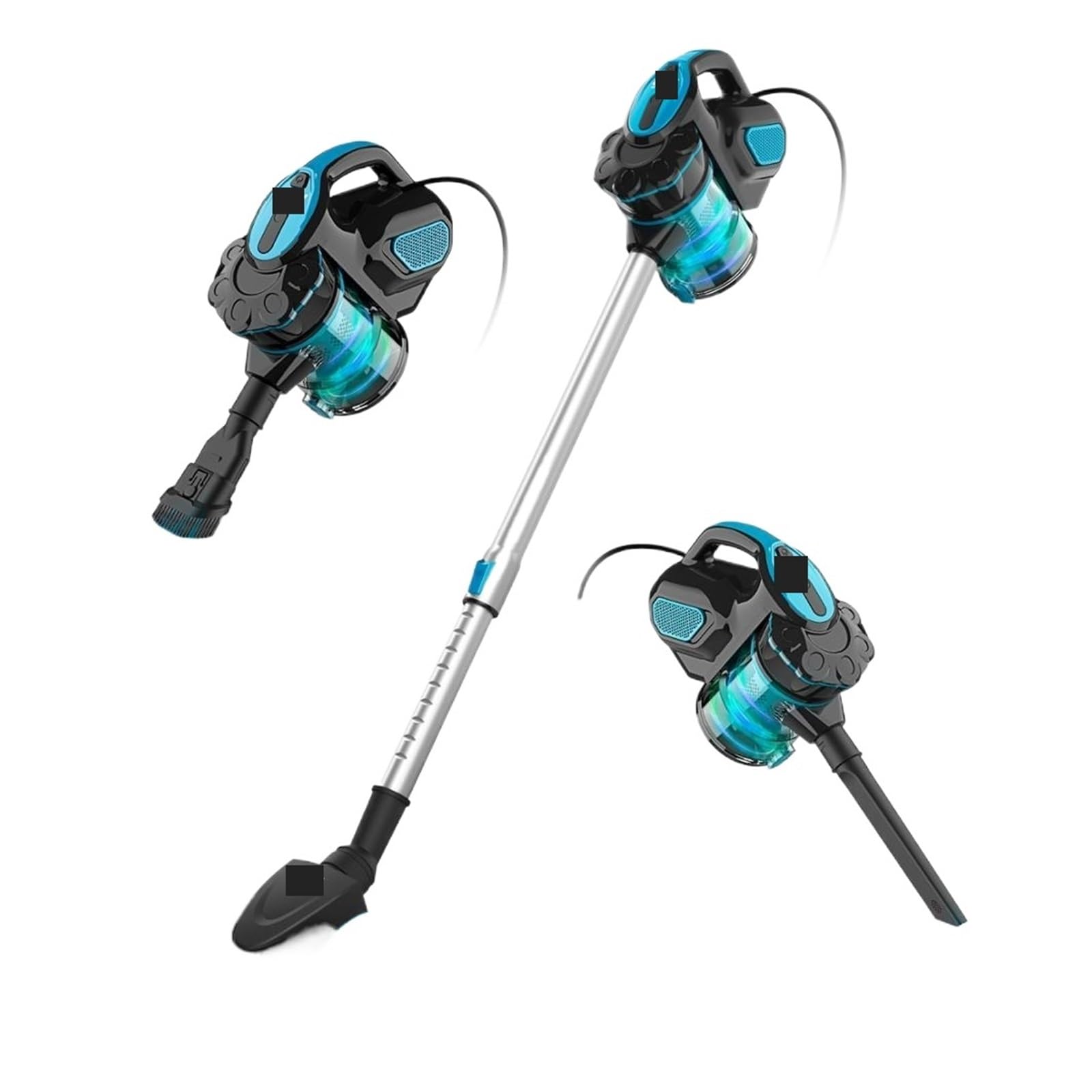 ZICANA Corded Vacuum Cleaners Powerful 4 in 1 Stick Handheld Vaccum Cleaner Home Pet Hair Carpet Cordless Vacuum Cleaner (Color : Blue, Size : EU)