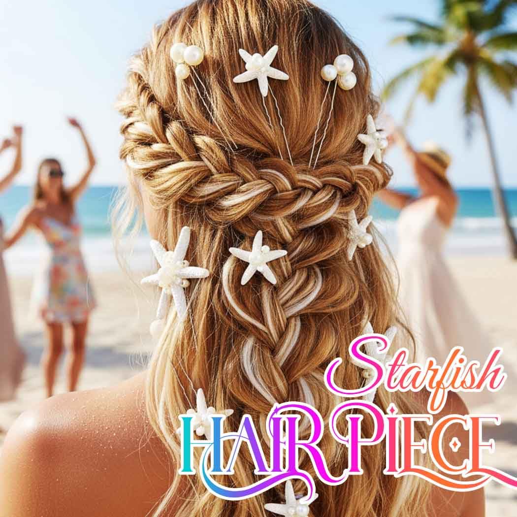 Yean Silver Starfish Hair Pins Mermaid Hair clips Beach Wedding Hair Accessories for Women(Pack of 8) - Image 7