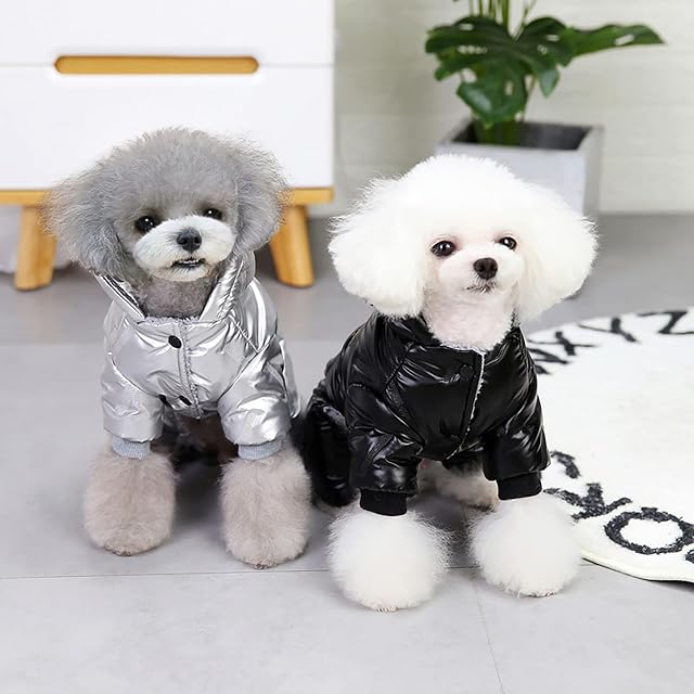 Foto 6 de 7 de Izefia Chaqueta de Perro Prueba de Viento Clima Frío Cuatro Patas Chaqueta de Abrigo de Perro Caliente