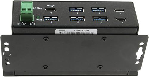 Miniatura 3 de Coolgear Hub USB 3.2 Gen 1 tipo C de 7 puertos con protección contra sobretensiones ESD y USB-C Upstream