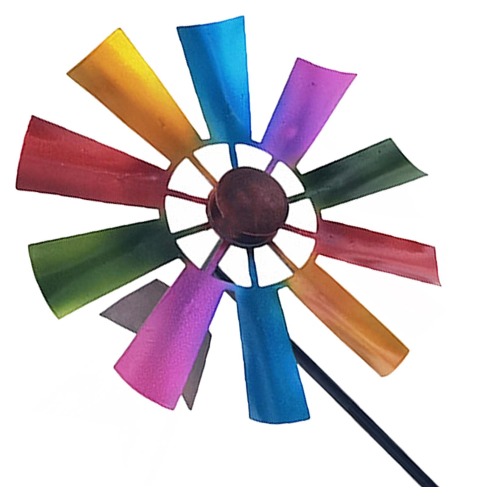 Metal Wind Spinner Garden Windmill Outdoor Yard Lawn Pinwheel Decor Multicolor Iron Weather Resistant