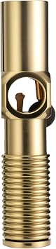 Brass Vintage Trench Soft-Flame Kerosene Lighter, Refillable, Dual Flame Windproof Fluid Cigar Lighters, Camping, Telescopic, Grinding Wheel, Unique, Gift for Men, Thorens Big Screw