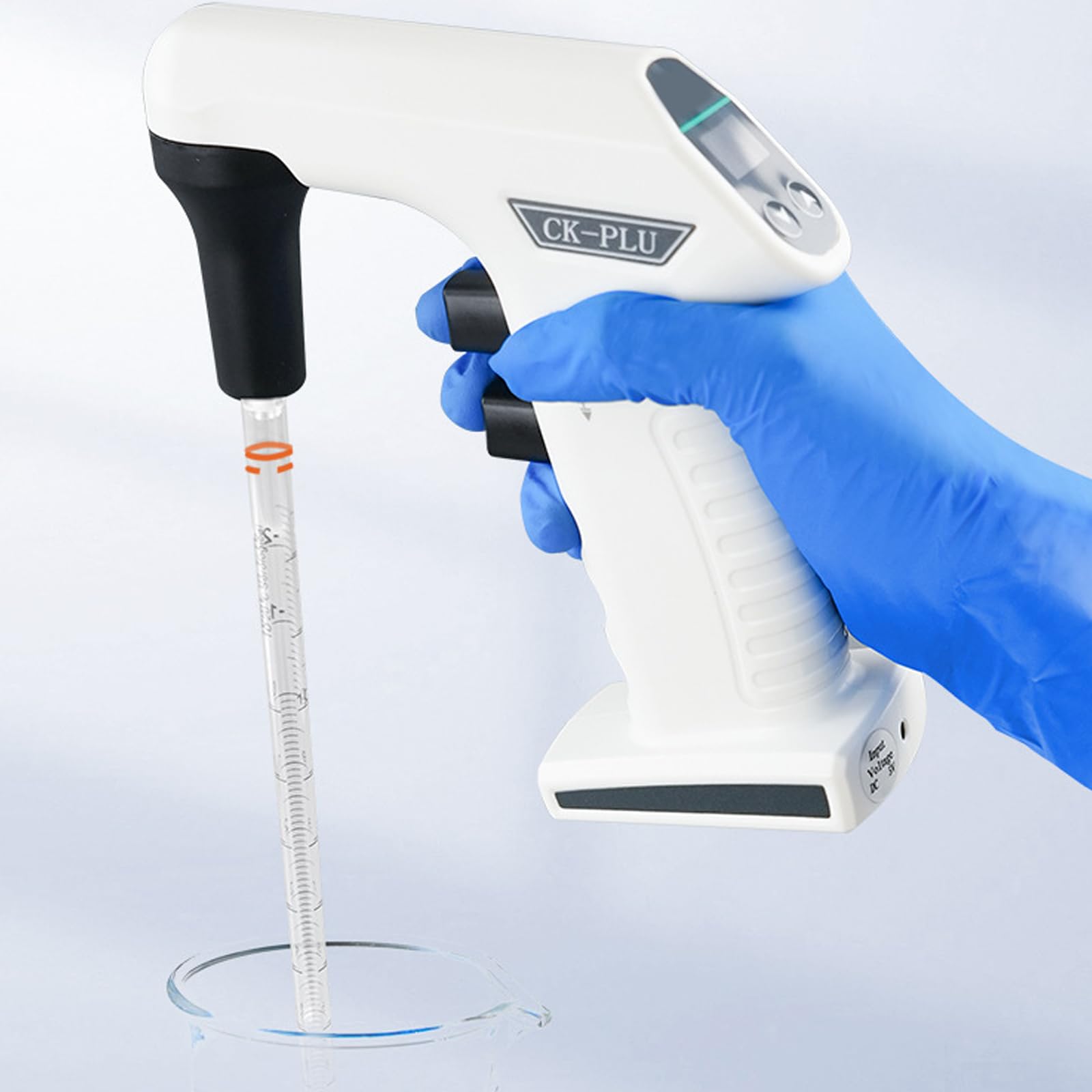 Aspiratore elettrico ad alta capacità con display LCD 0.45μm Filtro e modalità effluente per applicazioni di laboratorio Pipetter ricaricabile da laboratorio
