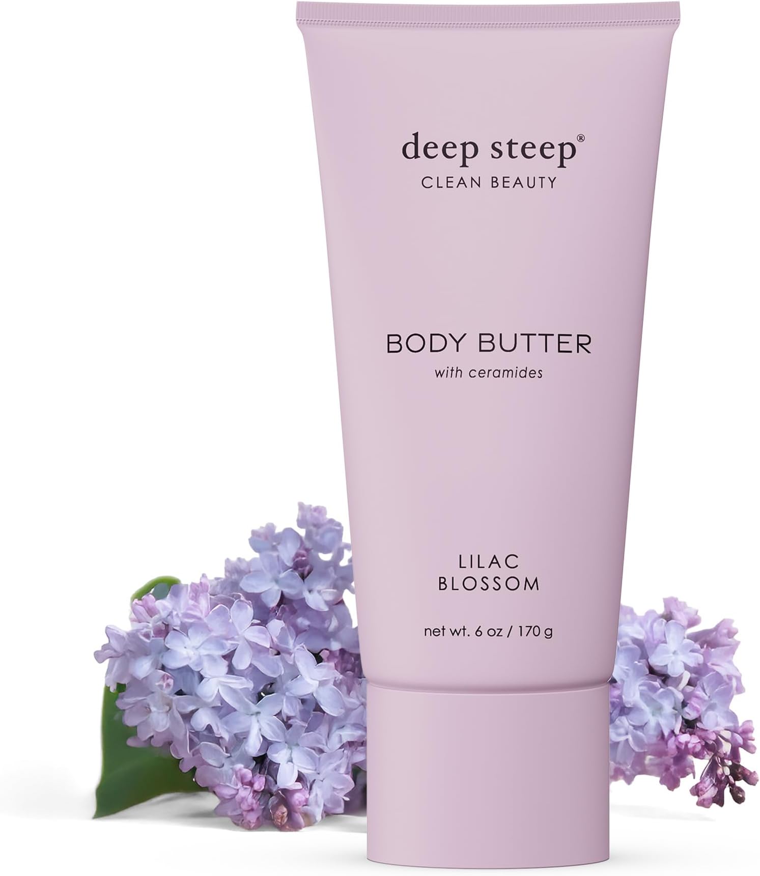 Body Butter, 6 oz – Rich Moisturizer with Ceramides, Coconut Oil, Argan Oil & Aloe Vera – Vegan, Clean Beauty, Smooth & Hydrated Skin (6 Ounces, Lilac Blossom)