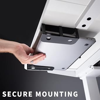 VIVO Universal Under Desk Laptop Storage Mount, Tablet Mounting Brackets, Under Table Hidden Docking Station Holder, Multimedia Device Bracket, 3 Parts, Mount-UDLS1