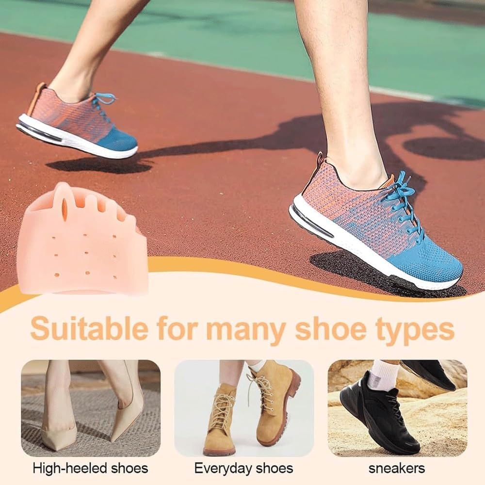 Toe Sleeves, Cove Toe Sleeve,Toe Separators for Men and Women, Soft, Comfortable, Protective, Flexible(Transparent*4)