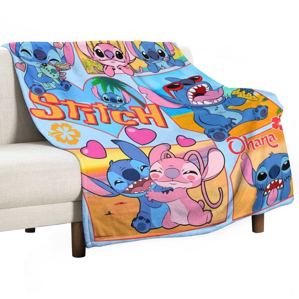 Japanese Anime Flannel Blanket, Soft Lightweight Fleece Throw Blanket Warm Durable Sofa Couch Decor Beding