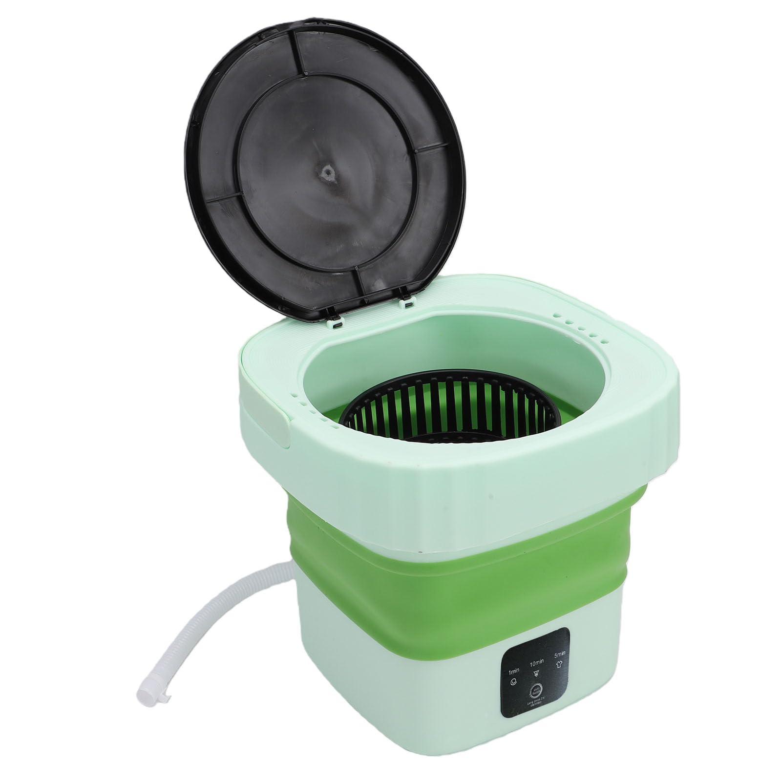 Lavadora Plegable de 6 Litros con Cesta para Manguera de Drenaje (Enchufe de la UE 100-240V)