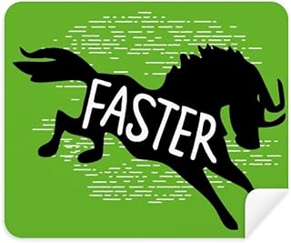 Black Horse Animal Outline Natural Cleaning Cloth Screen Cleaner 2pcs Suede Fabric