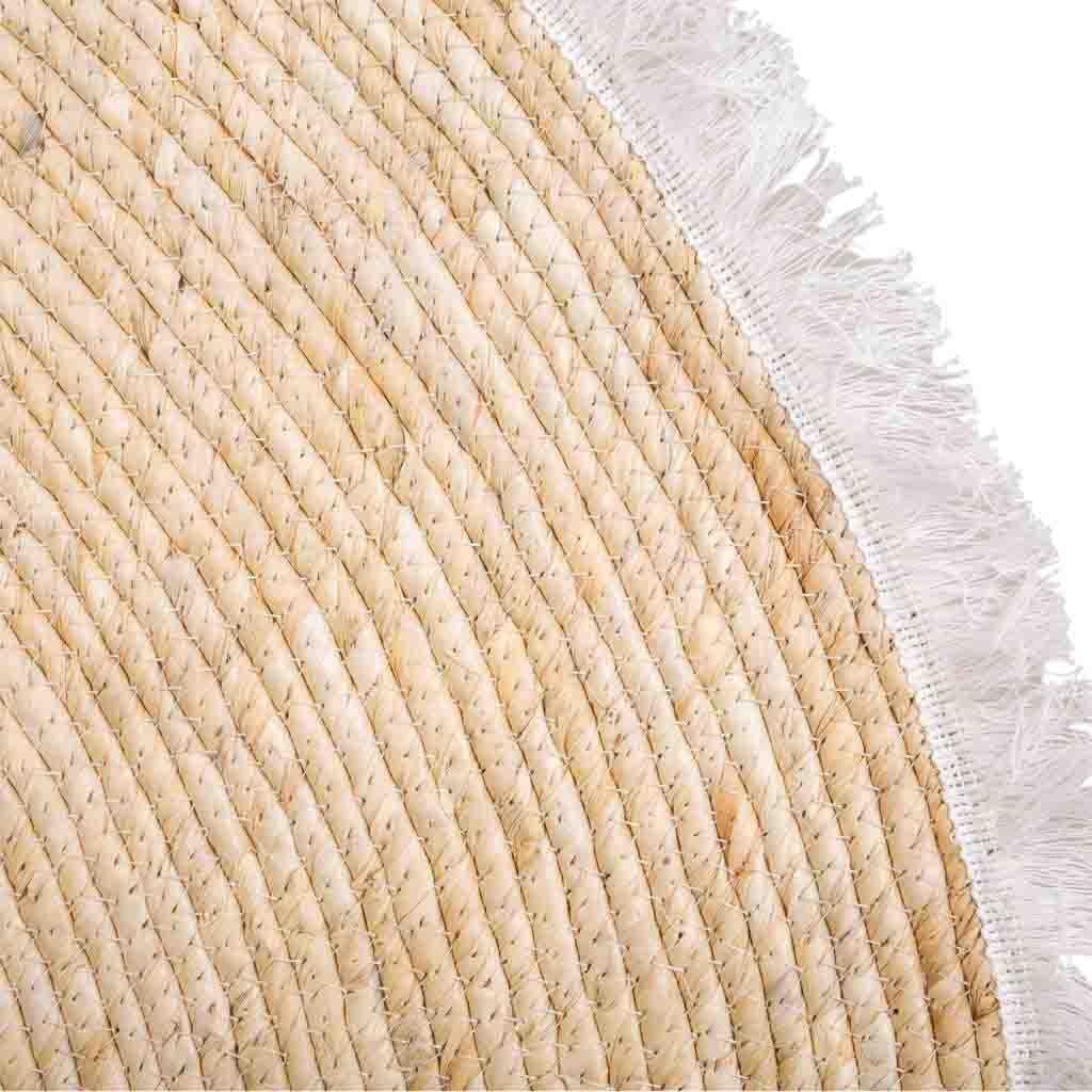 WANDERLUST DECO Alfombra Fibra Natural Tejido artesanal Marrón d120x1