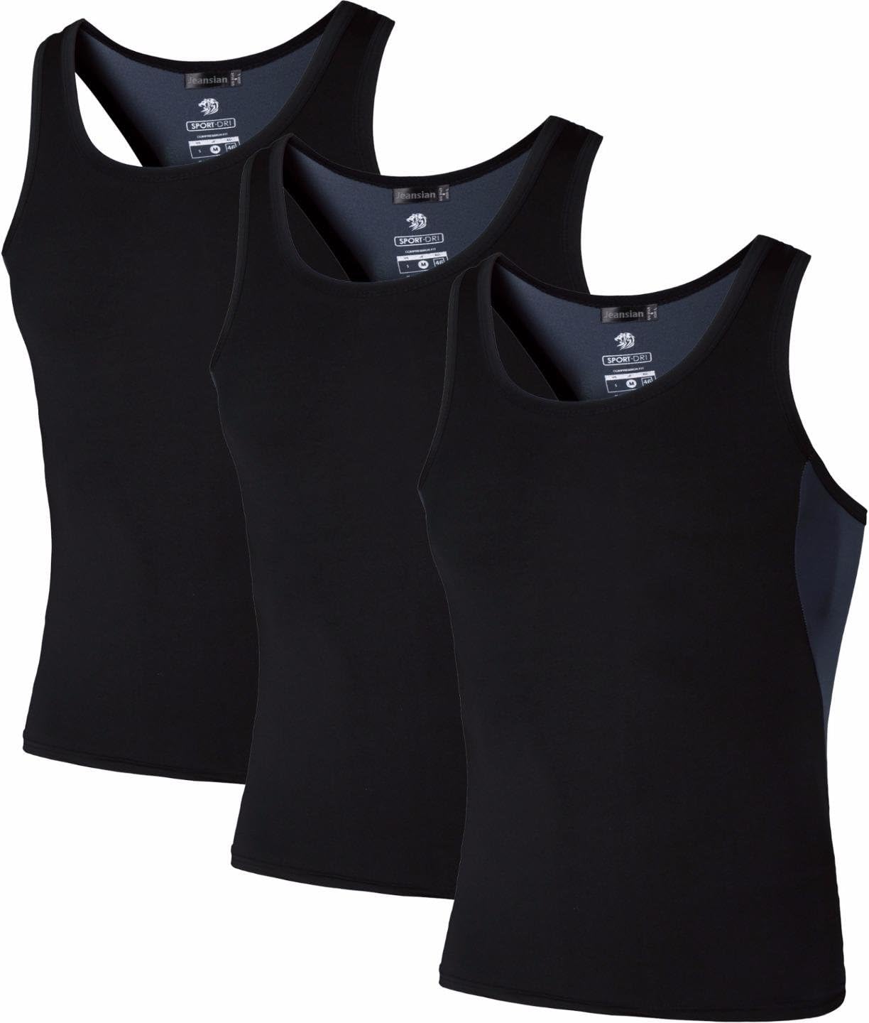 jeansianMen's Sports Breathable Wicking Vest Tee Sleeveless Tank Tops Summer Running Training LSL3306