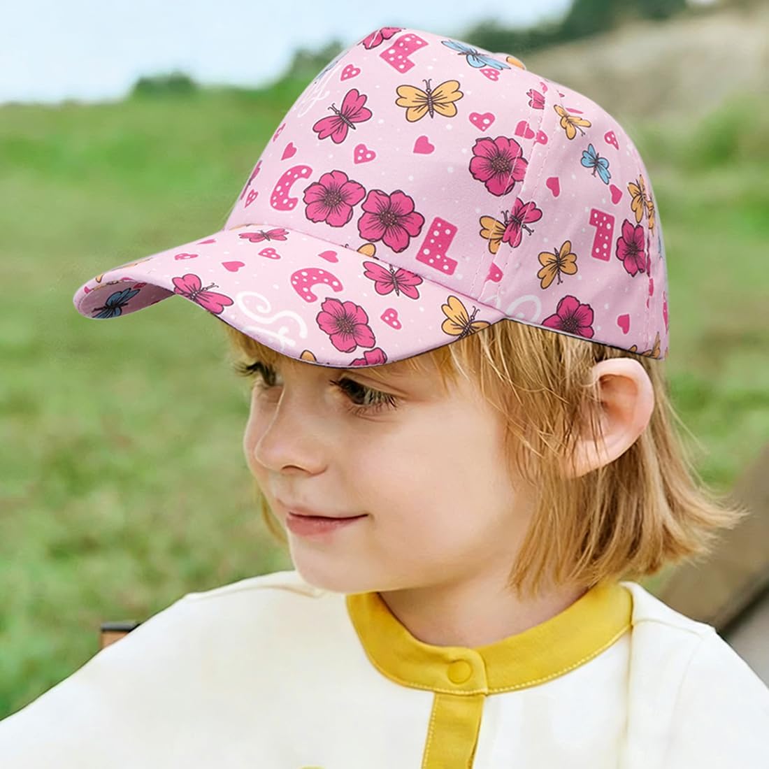 Kids Baseball Cap Cute Prints Cap Adjustable Sun Hat for Girls - Image 2