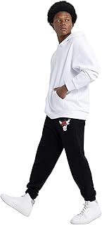 بنطلون رياضي منسوج بقصة واسعة للرجال موديل U9879AZ من ديفاكتو