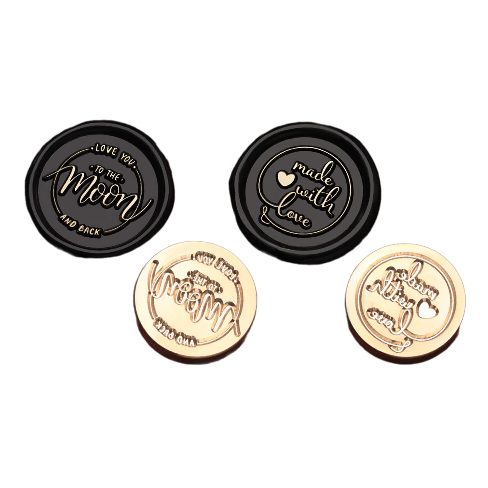 NEWFT Stamp Head for Gift Envelope Invitations Greeting Card Decorations Brasses Sealing Emboss Wax Seal Stamp Head Removable Scrapbooking Decorations