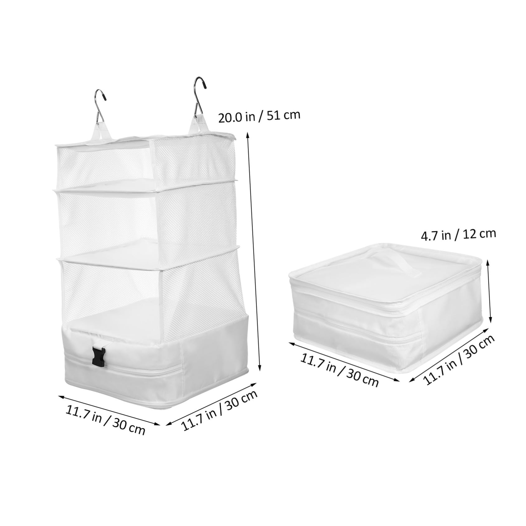 Uonlytech Organizador Colgante de Ropa con Compartimentos Resistente Tela Oxford Bolsa de Almacenamiento para Viaje y Armario Compacto y Fácil de Colgar