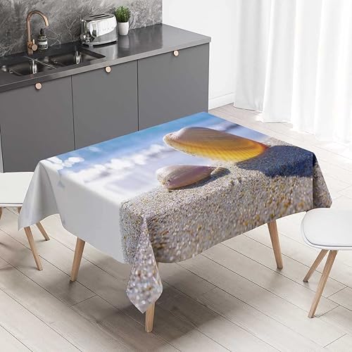 Mantel rectangular para mesa con diseño de conchas marinas, para fiestas de Navidad, 30 x 30 pulgadas