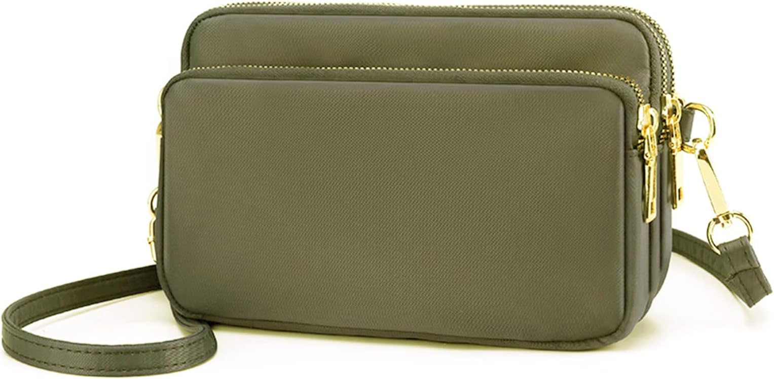 Small Crossbody Bag for Women Waterproof Nylon Shoulder Bag Cellphone Purse Wallet Multi Pocket Handbag for Ladies Girls