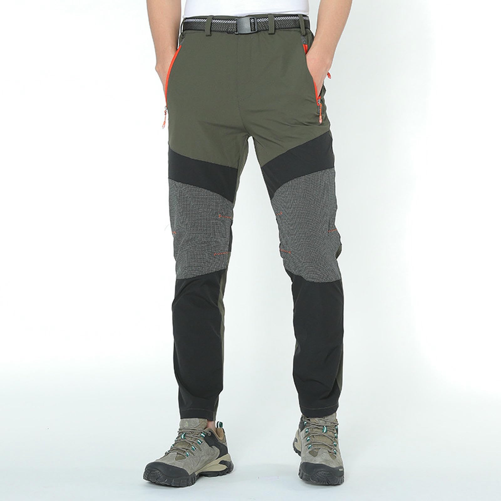 Pantaloni da Esterno di Grandi Dimensioni per Uomini E Donne Casual Giuntura A Tre Resistenti-Khaki Femmina-m