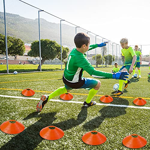 Faxco 60 Pcs Sport Mark Disks With Rack And Net Bag, Soccer Cones For Training, Football, Sports, Field Cone Markers With Shelf Outdoor Games Supplies (Orange) #TOP5