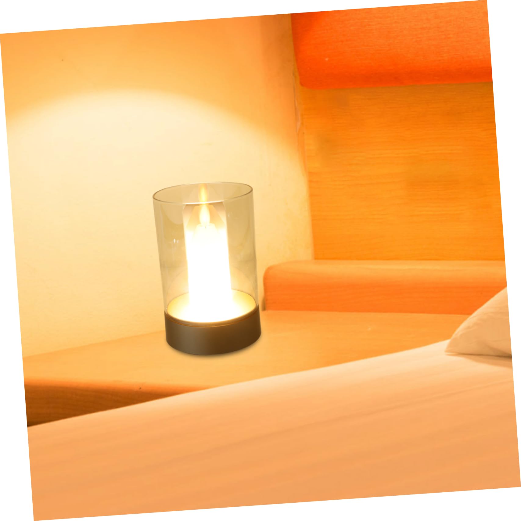 Lampada Notturna LED Sensore Effetto Candela Oscillante Luce Decorativa Elettrica da per Compleanni Matrimoni e Interni