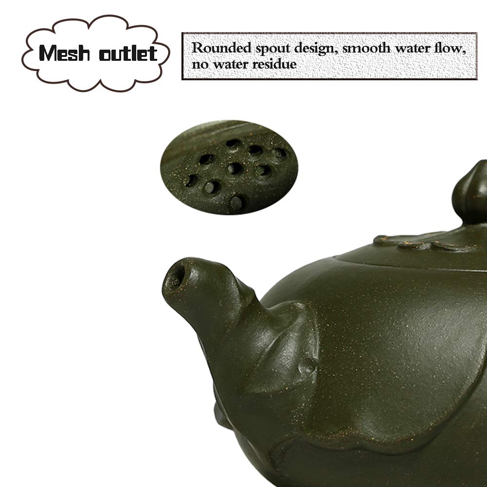 Théière à l'argile Verte de minerai Brute, Théière à l'argile Violette à la Main, Ensemble de thé de Forme de Lotus, Faisant de la théière, Simple et exquise Cadeau de Mode