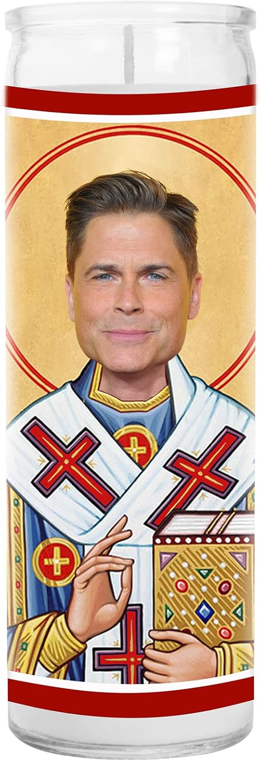 Rob Lowe Celebrity Candle – Unscented Handmade Soy Wax Candle – Unique Gift for Parks and Recreation, West Wing TV Show Fans – 80s Movie Actor